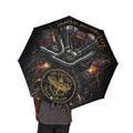 Motorcycle Skull Foldable Umbrella — Semi-Automatic Compact Rain Shield