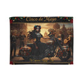 Cinco de Mayo Day of the Dead Motorcycle Blanket — Sugar Skull Rider & Mariachi Design