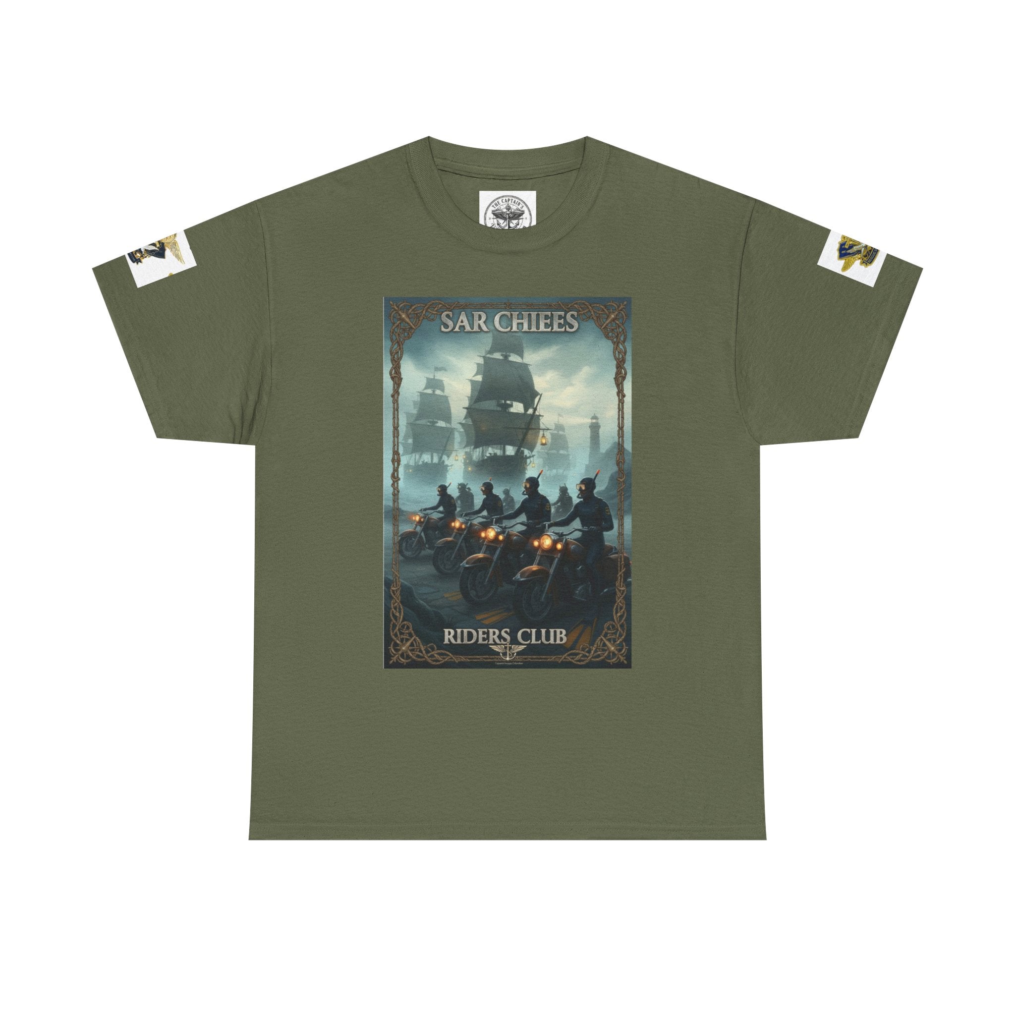 Navy Riders Club Graphic Tee — Vintage Naval Rescue Poster Shirt