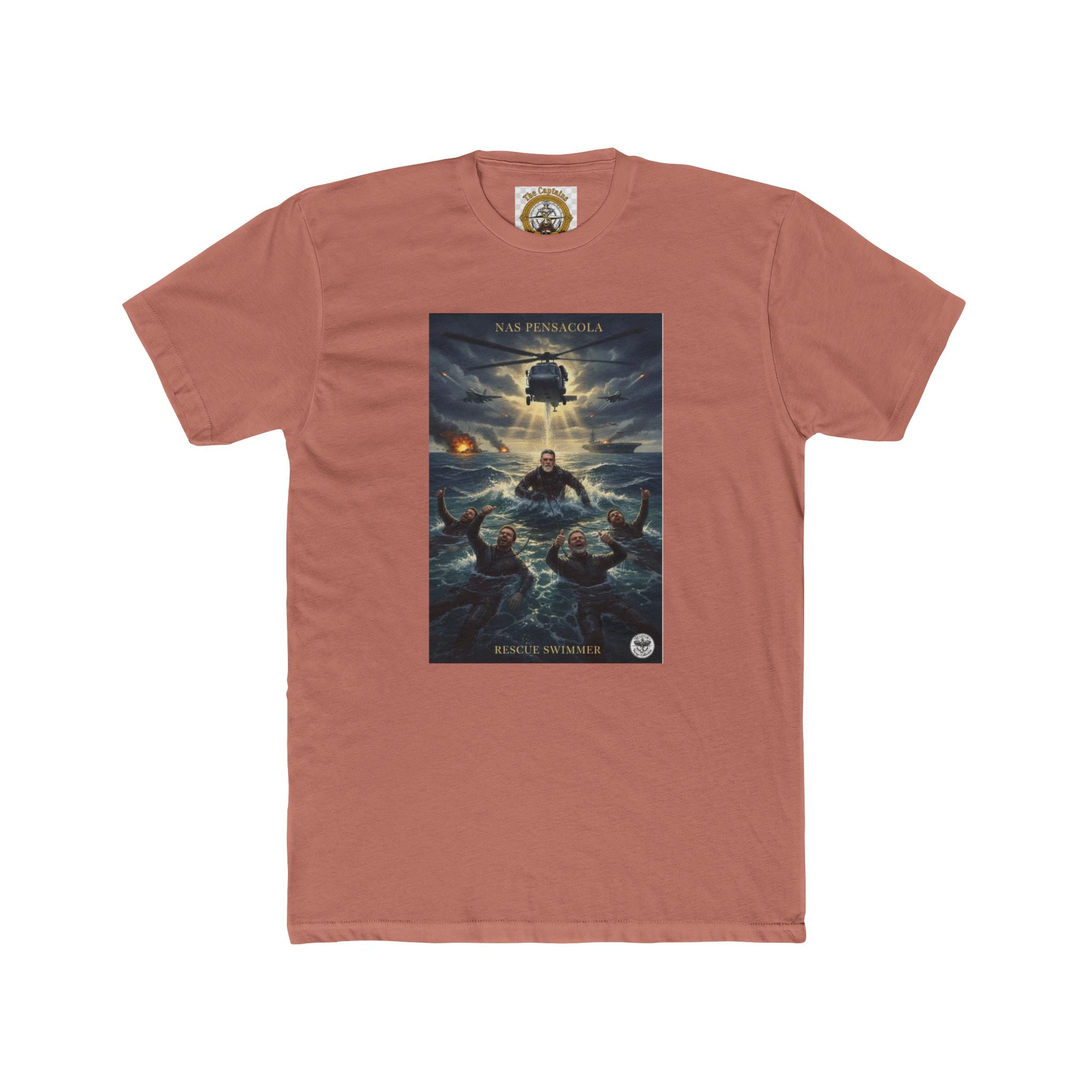 Rescue at Sea Graphic Tee — Dramatic Ocean Rescue Poster T-Shirt