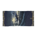 Navy Aircraft Carrier Beach Towel – Retro Fighter Jet Seaside Design