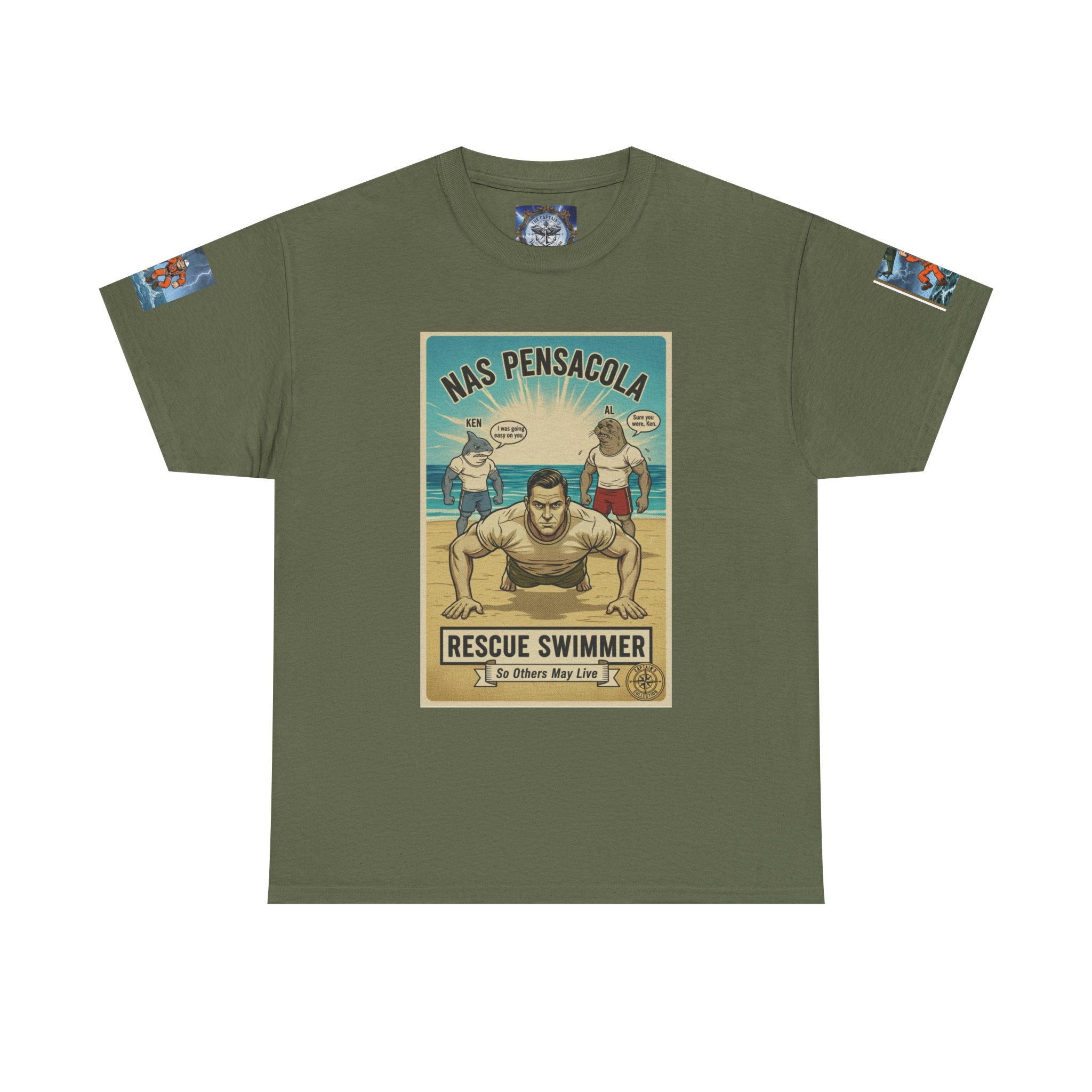 Rescue Swimmer Tee — NAS Pensacola Search & Rescue Helmet Tag T-Shirt