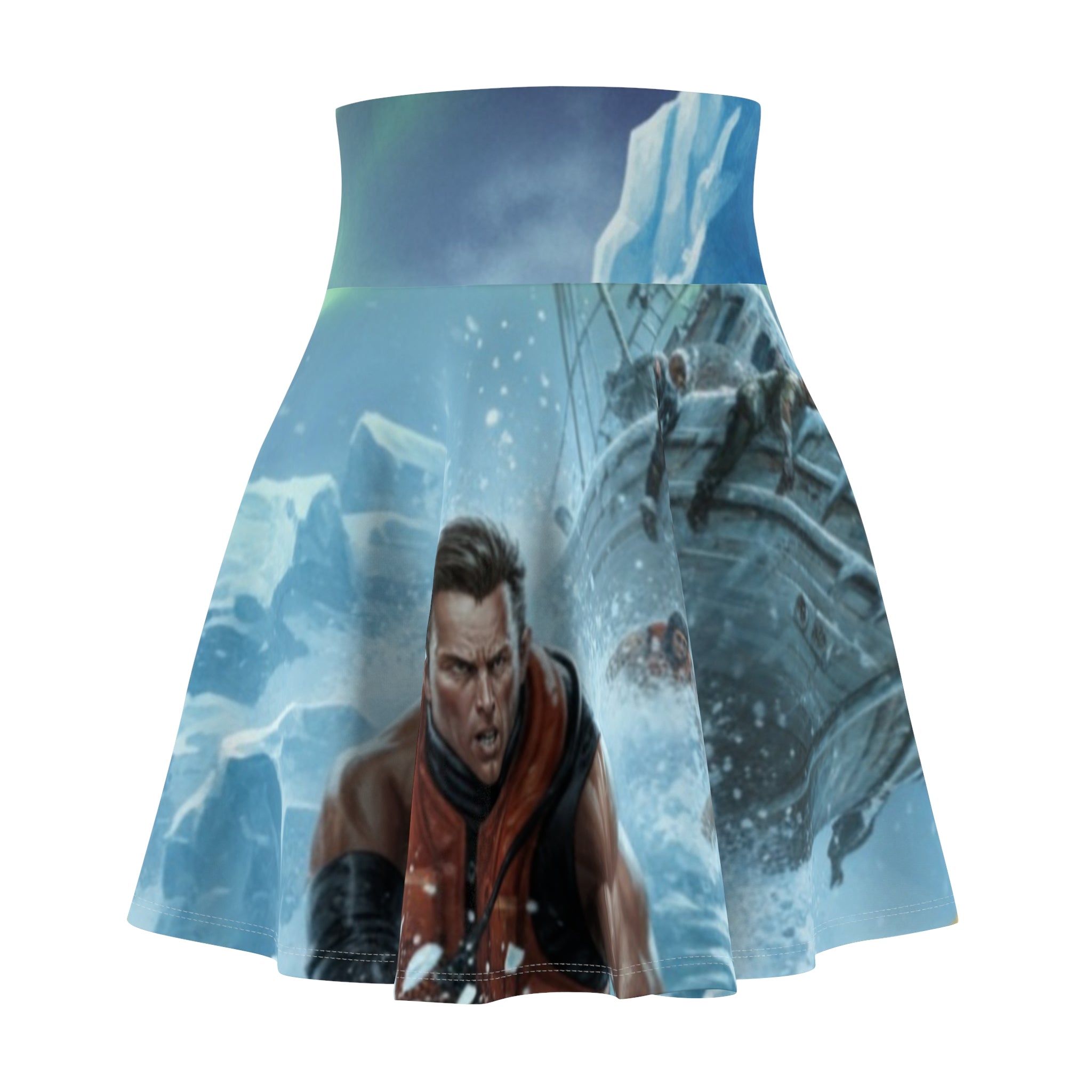 Arctic Expedition Skater Skirt — Icebreaker Rescue Scene AOP