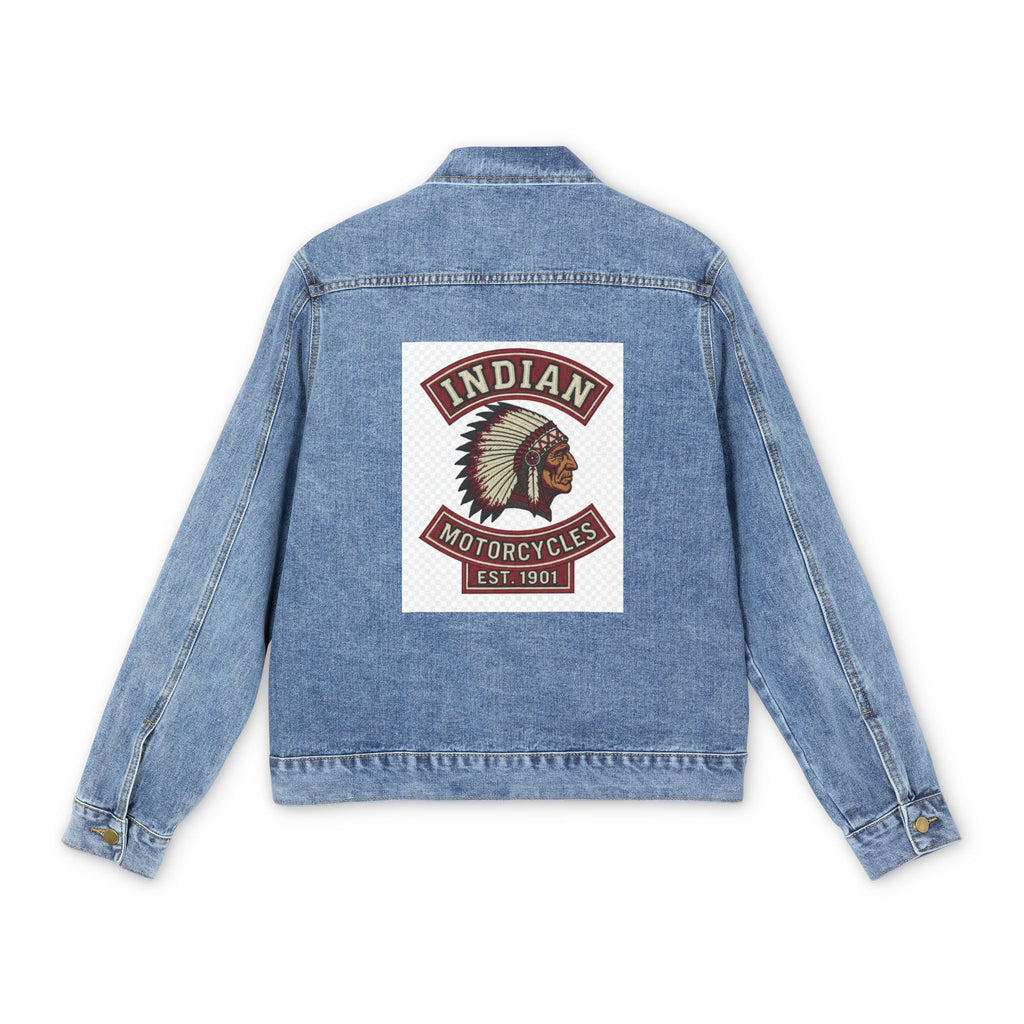 Indian Motorcycles Denim Jacket — Vintage Indian Chief Patch Back