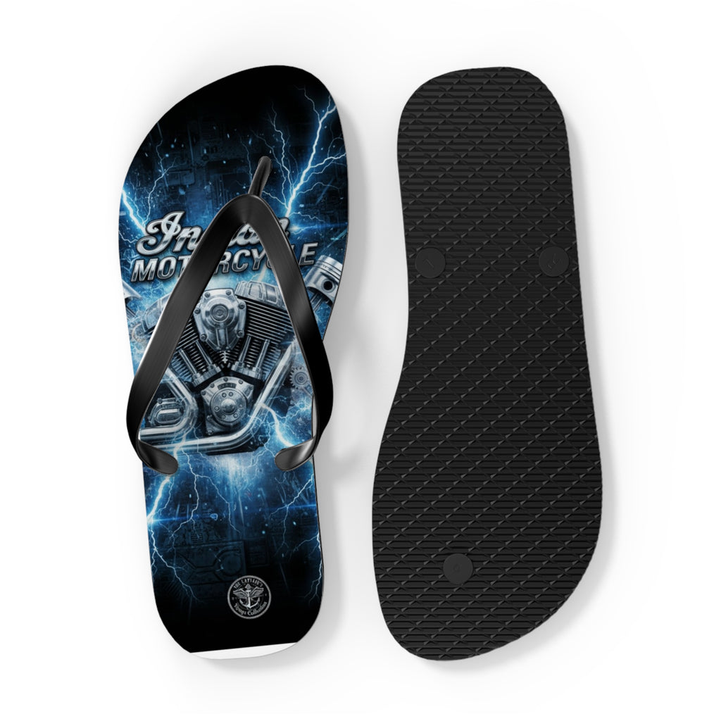 Electric Skull Flip Flops – Men’s Biker Beach Sandals