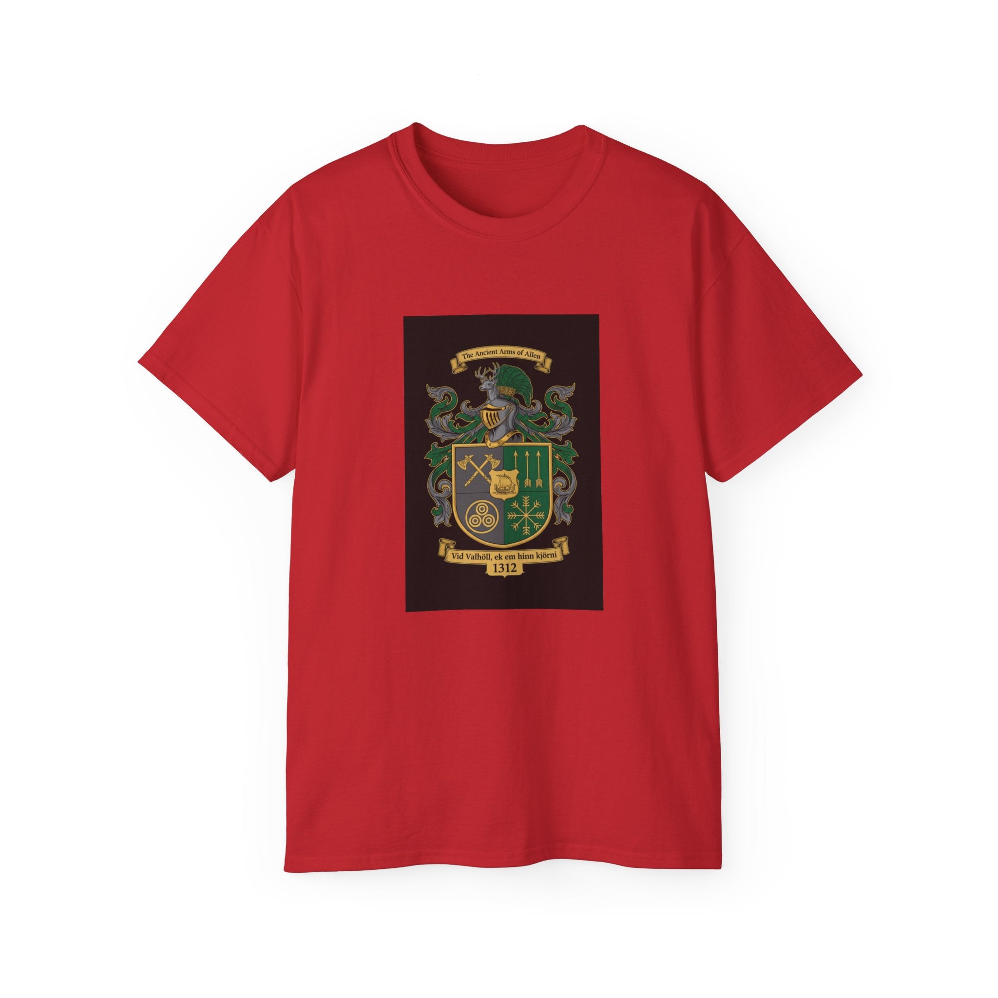 Irish Crest & 'One Lucky Viking' T-Shirt — Celtic Coat of Arms Tee