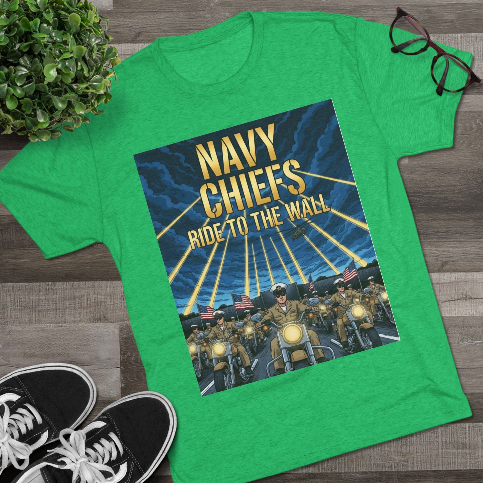 Navy Chiefs Ride to the Wall T-Shirt — "2nd Option... FAFO" Veteran Tribute Tee