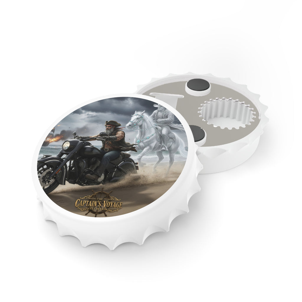 Motorcycle Pirate Bottle Opener — 'Captain's Voyage' Ghost Rider Design