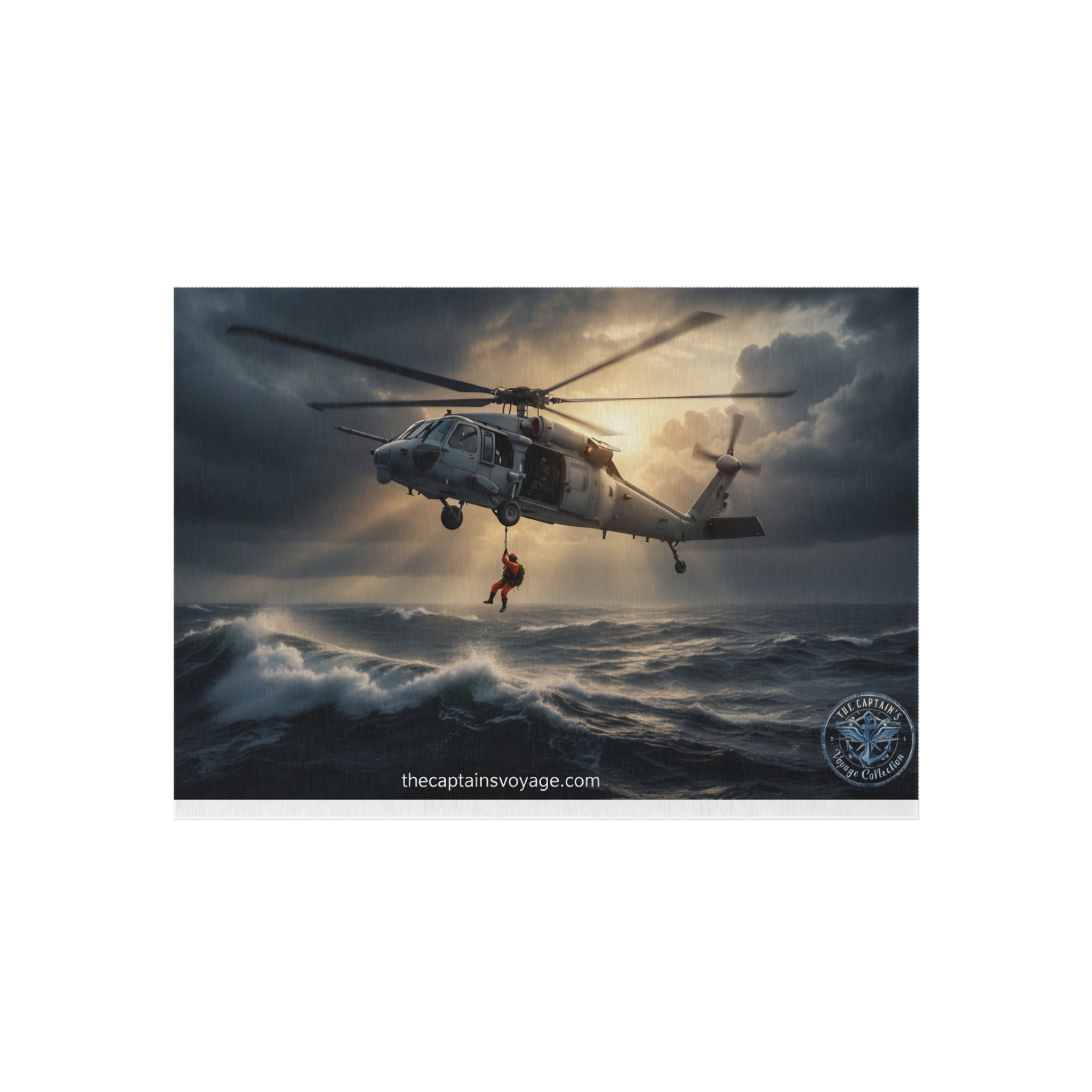 Outdoor Rug – Navy SAR Rescue Helicopter Scenic Mat