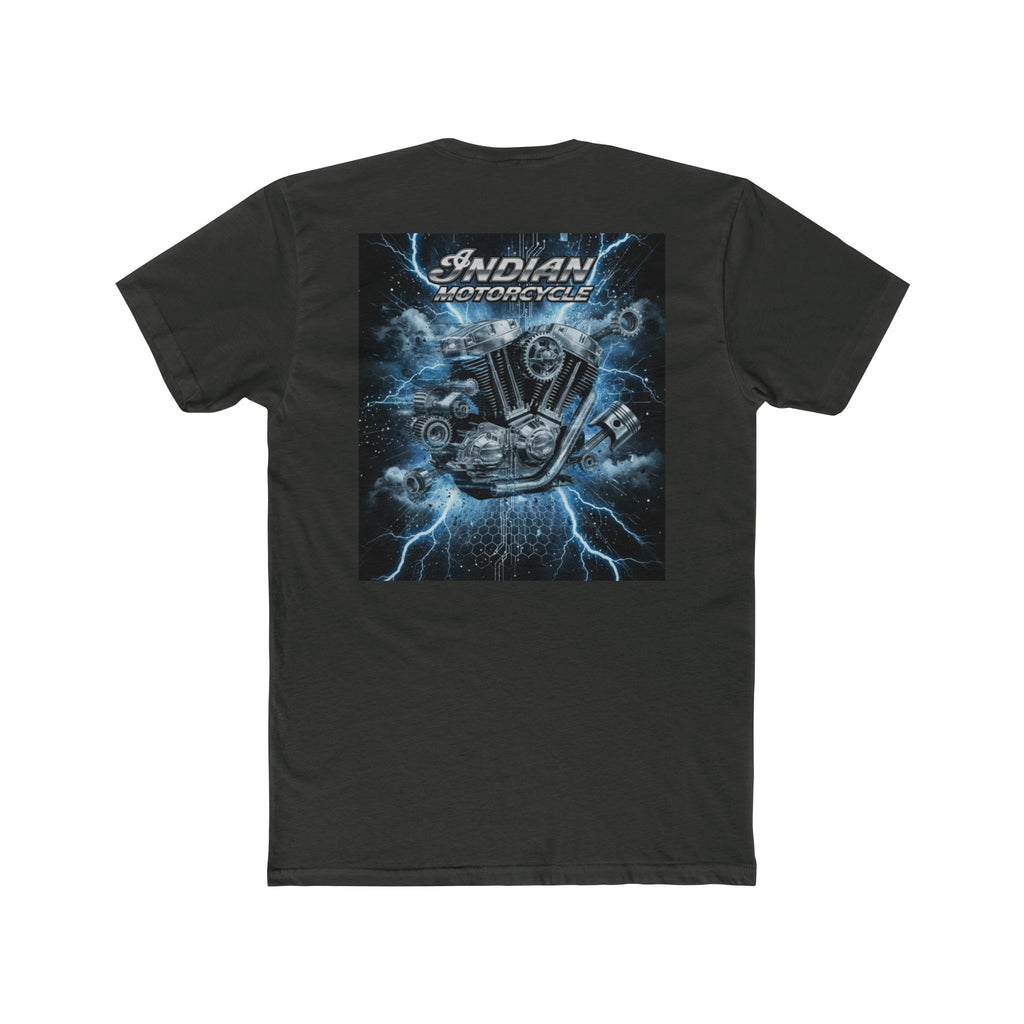 Indian Motorcycle Lightning Engine Tee — Vintage Biker Graphic T-Shirt