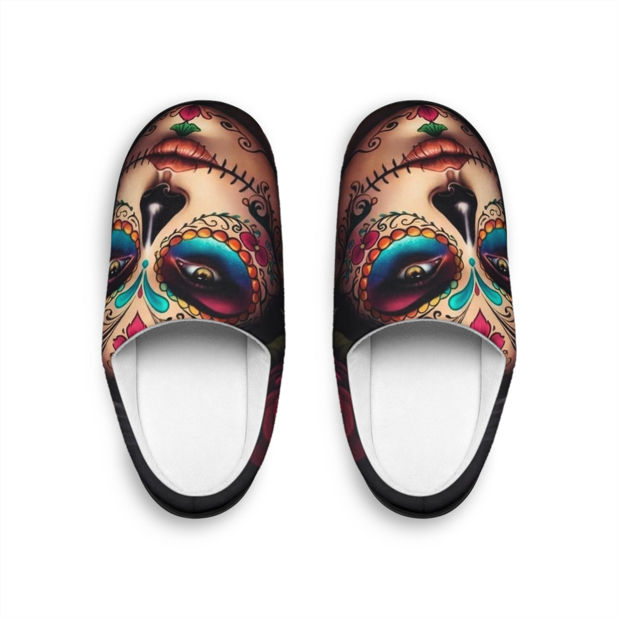 Day of the Dead Sugar Skull Women's Indoor Slippers