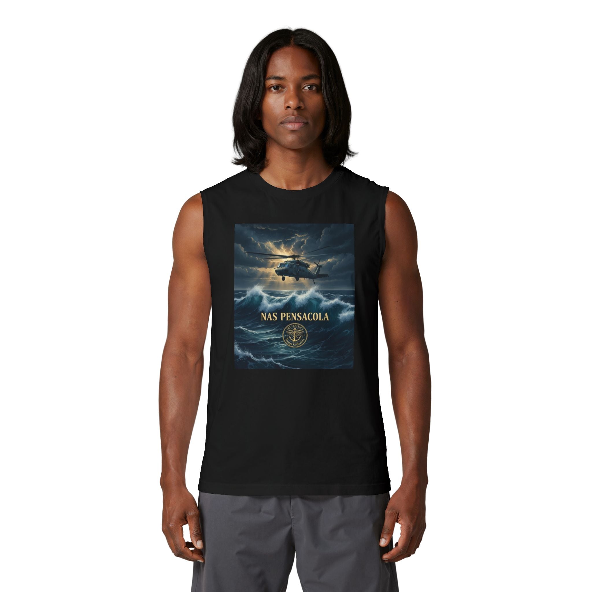 Military NAS Pensacola Tank Top — Navy Aviation Helicopter Design