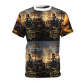 Captain's Voyage All-Over Print Tee — Pirate Captain Motorcycle Nautical Graphic Shirt