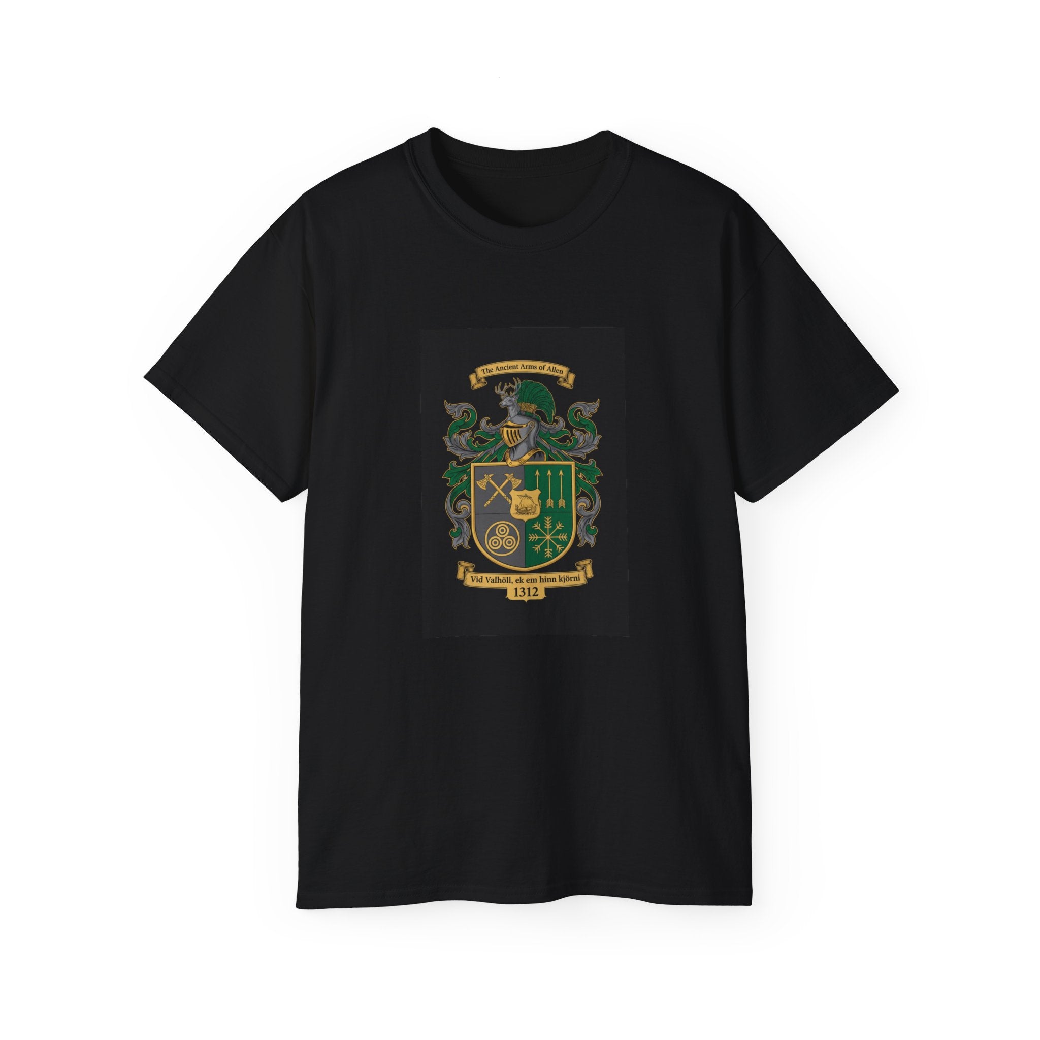 Irish Crest & 'One Lucky Viking' T-Shirt — Celtic Coat of Arms Tee