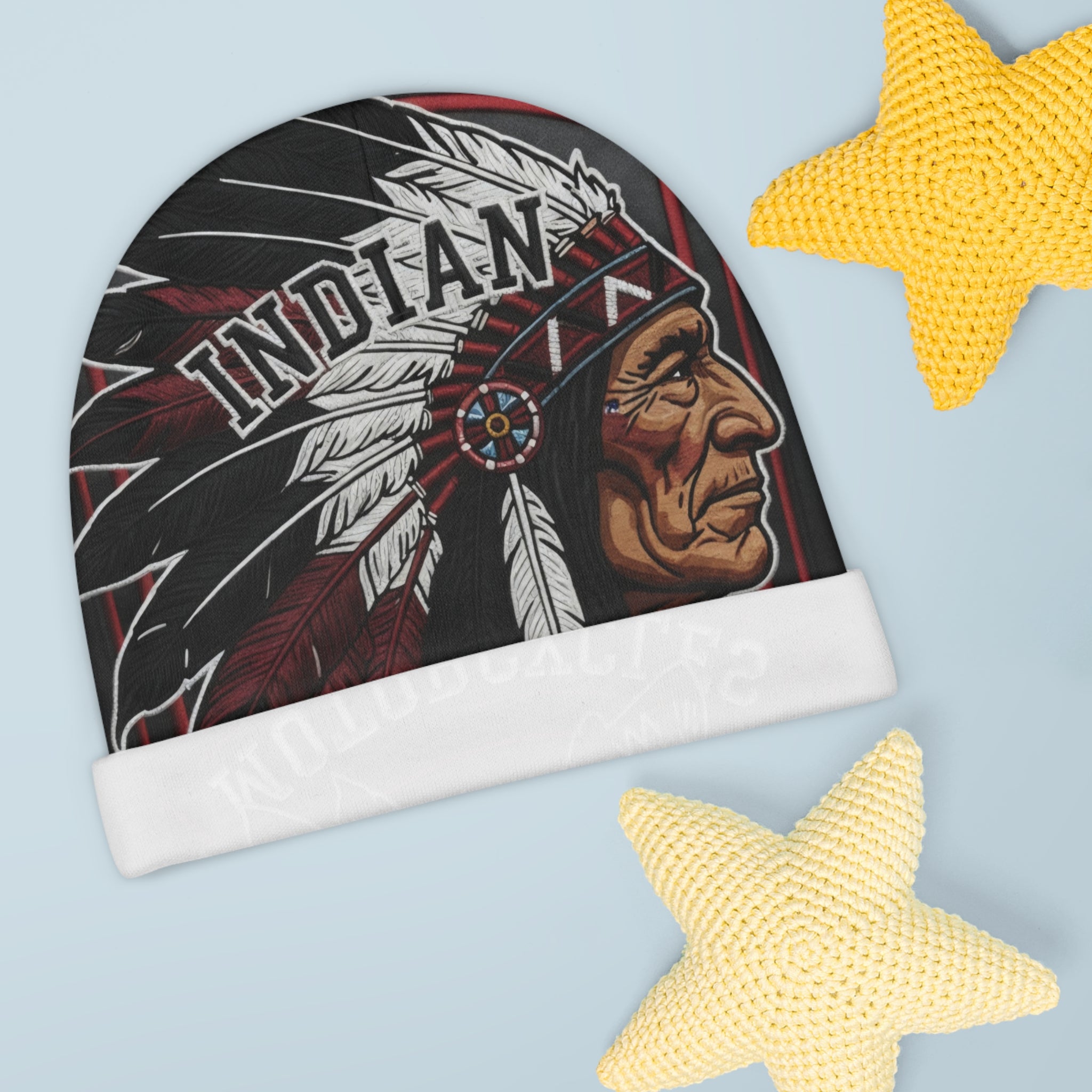 Indian Motorcycles Baby Beanie - Native Chief Helmet-Style Infant Hat