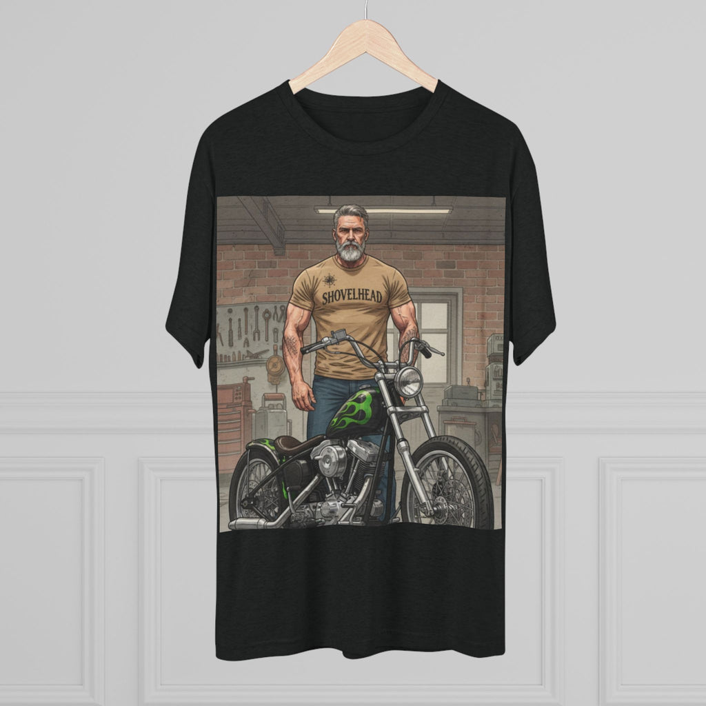 Vintage Biker Garage Tee — 'Somewhere' Motorcycle Illustration T-Shirt