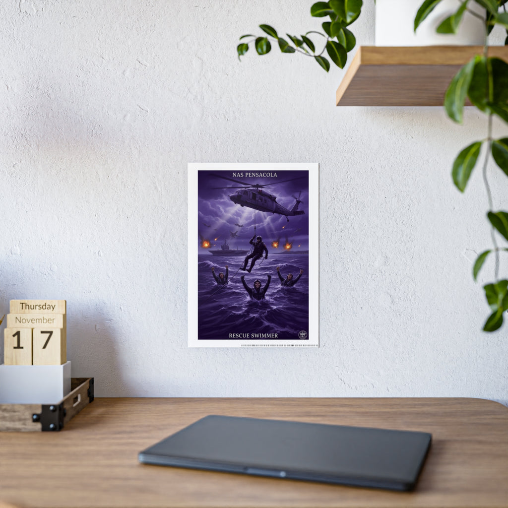 Rescue Swimmer Gloss Poster — NAS Pensacola Military Aviation Print