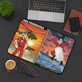 NAS Pensacola Rescue Swimmers Desk Mat — Vintage Helicopter & Carrier Artwork