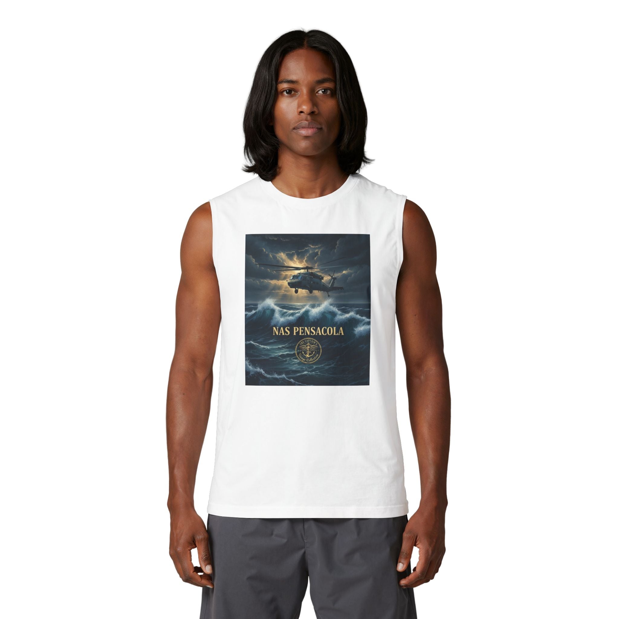 Military NAS Pensacola Tank Top — Navy Aviation Helicopter Design