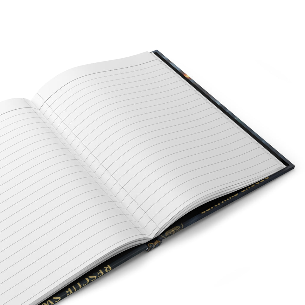 Military Rescue Hardcover Journal — Navy SEAL Helicopter Combat Scene Notebook