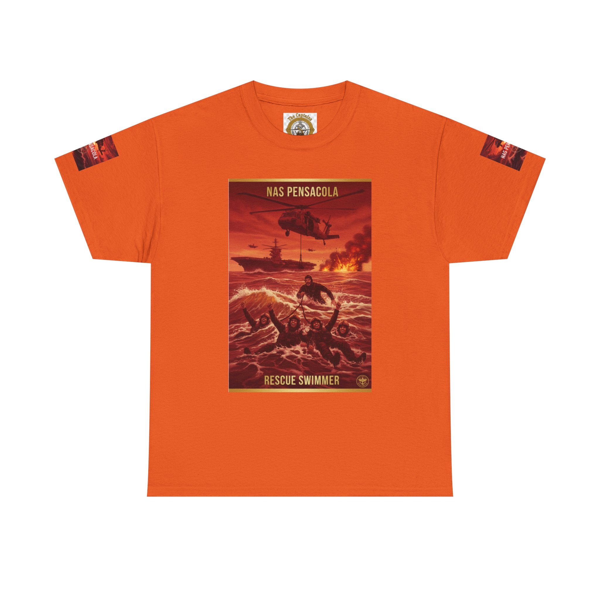 Rescue Swimmer Graphic Tee — NAS Pensacola Military Helicopter Design