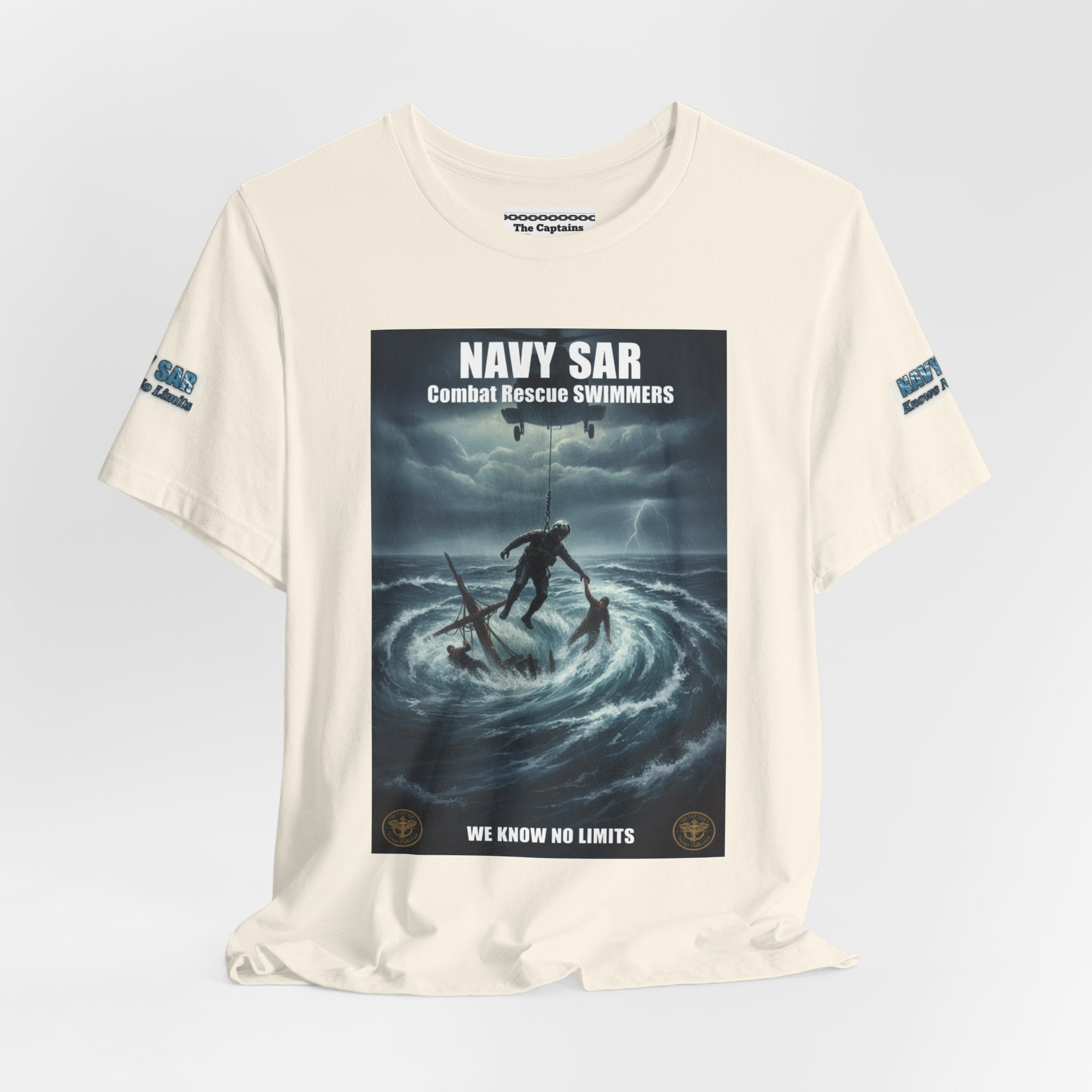 Navy SAR Combat Rescue Swimmers T-Shirt — "We Know No Limits"