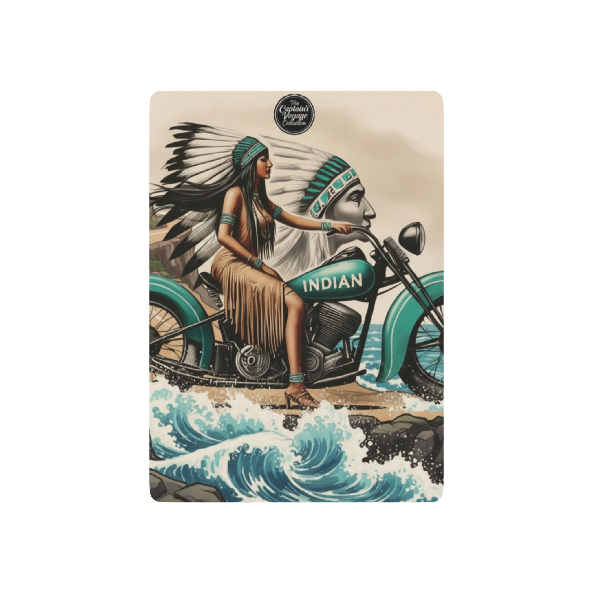 Indian Motorcycle Poker Deck — Vintage Biker Playing Cards