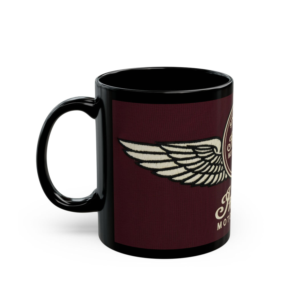 Indian Motorcycle Vintage Wings Black Mug — 11oz & 15oz