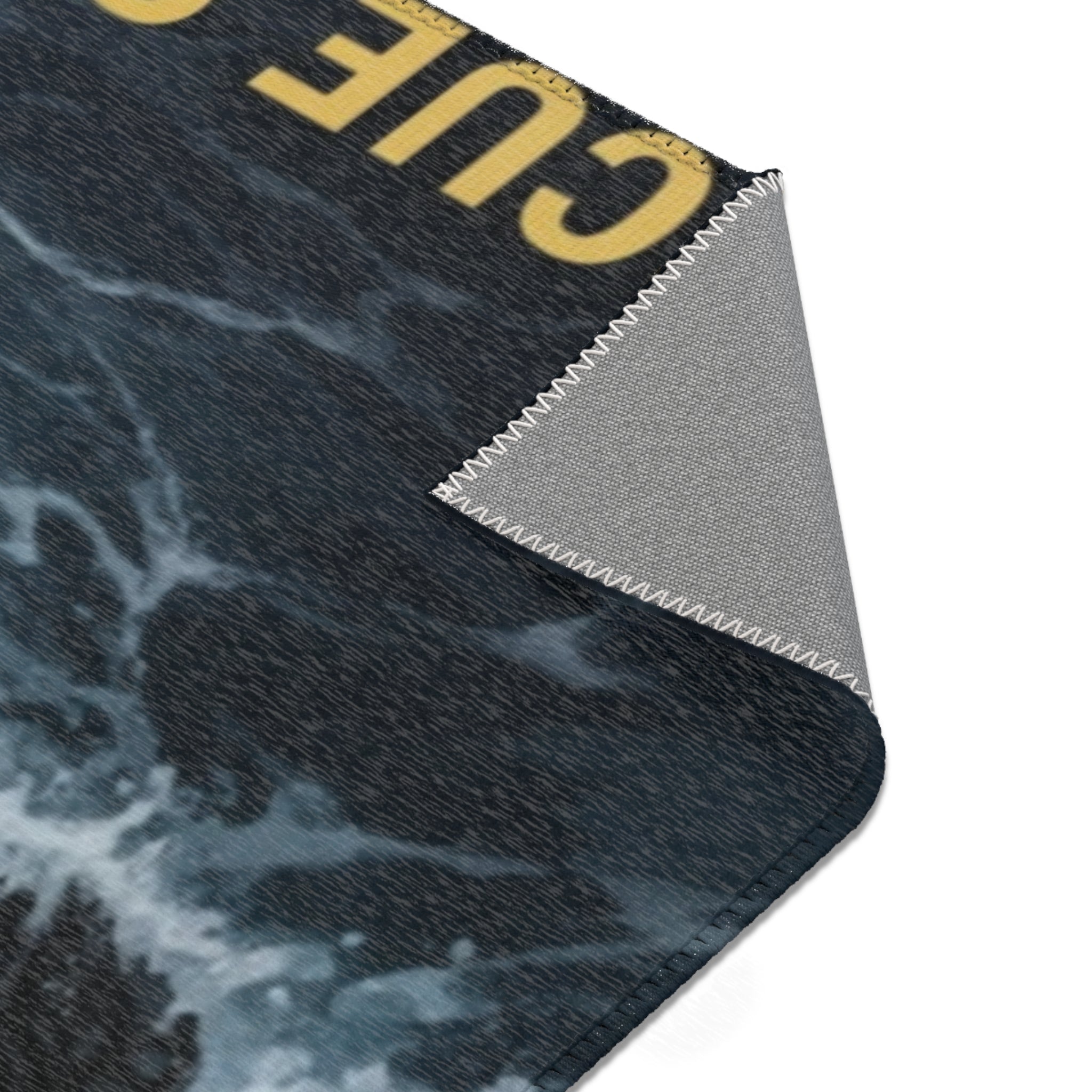 Rescue Swimmer Area Rug — Military Navy Helicopter & Ship Ocean Scene