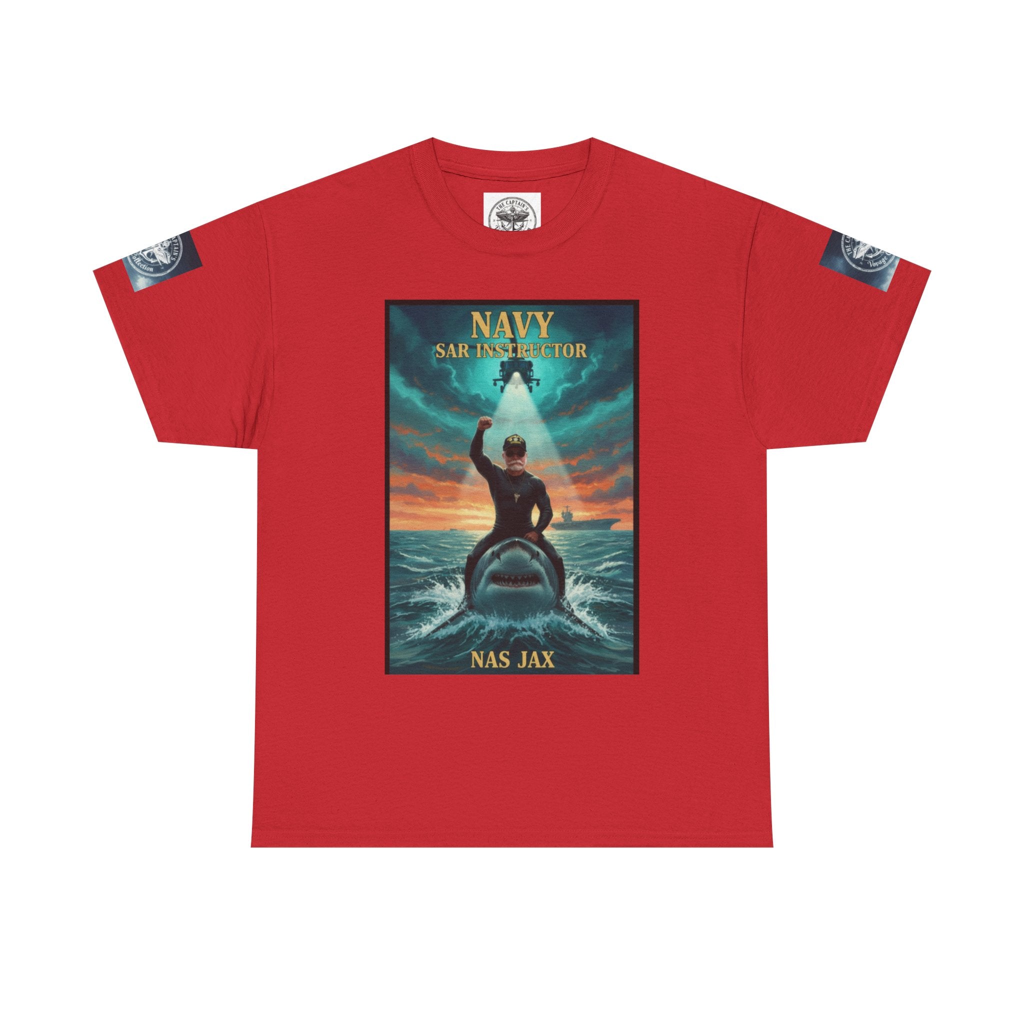 Navy Search & Rescue Graphic Tee — SAR Helicopter Rescue Scene