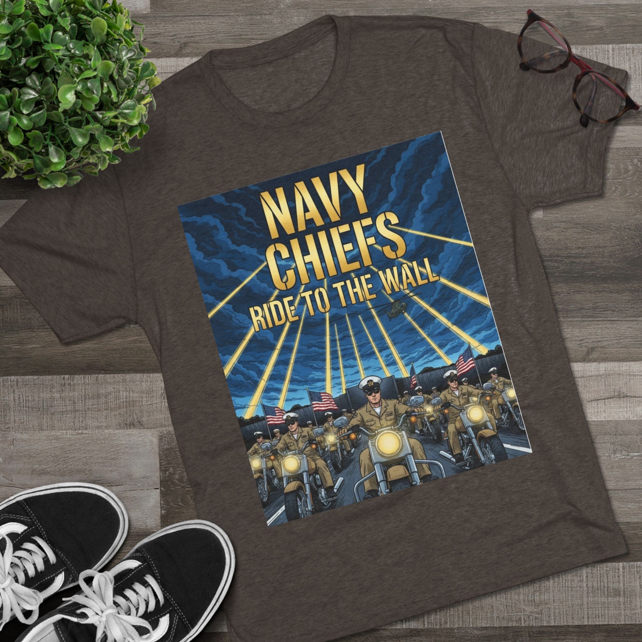Navy Chiefs Ride to the Wall T-Shirt — "2nd Option... FAFO" Veteran Tribute Tee
