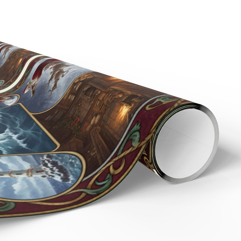 Nautical Vintage Ship Wrapping Paper – Elegant Ocean Voyage Gift Wrap