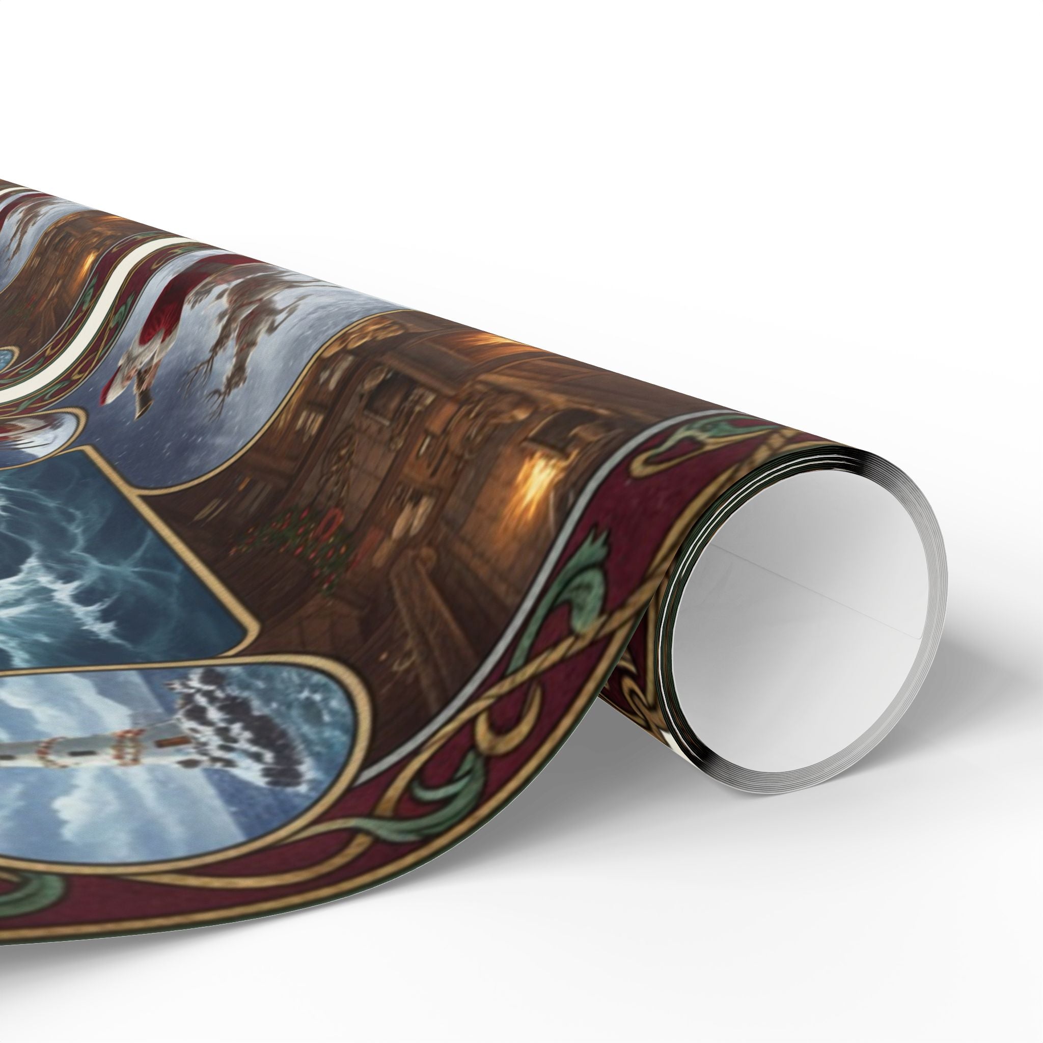 Nautical Vintage Ship Wrapping Paper – Elegant Ocean Voyage Gift Wrap