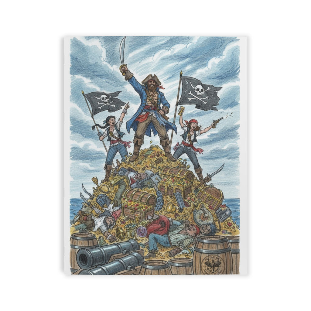 Pirate Adventure Coloring Book — Treasure, Ships & Skull Riders