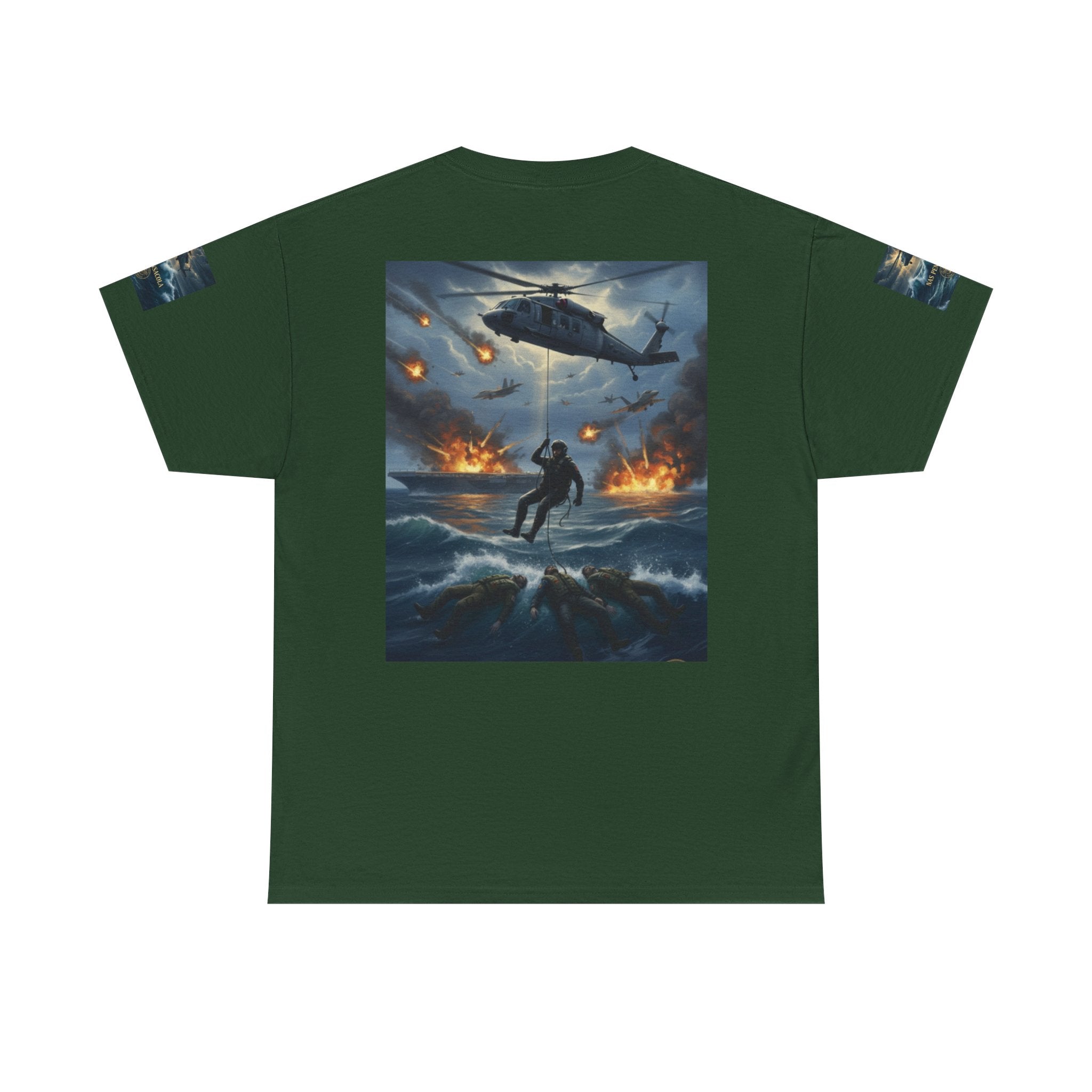 Rescue Mission Tee — Military Helicopter Search & Rescue Graphic T-Shirt