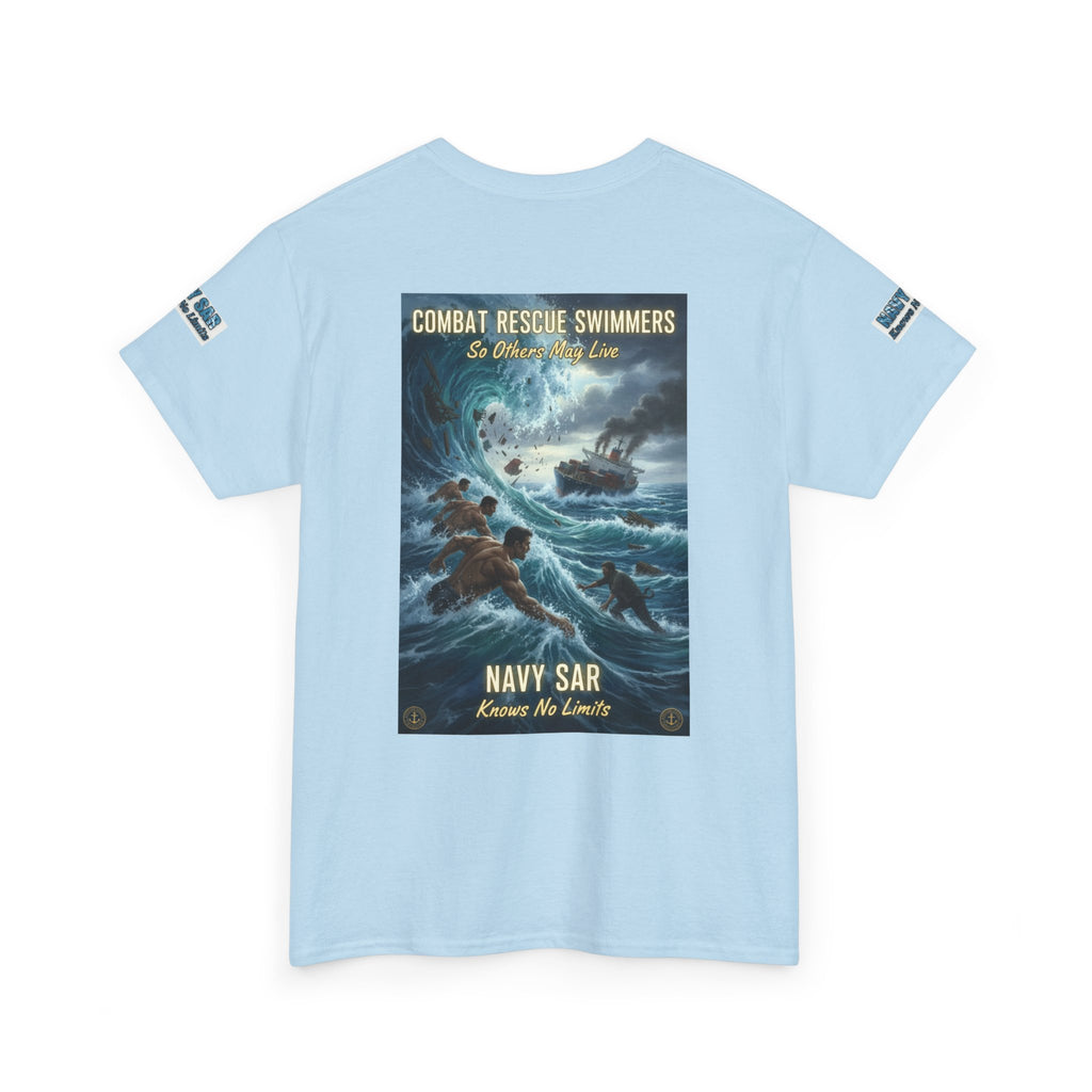 Navy SAR Combat Rescue Swimmers T‑Shirt — "We Know No Limits"