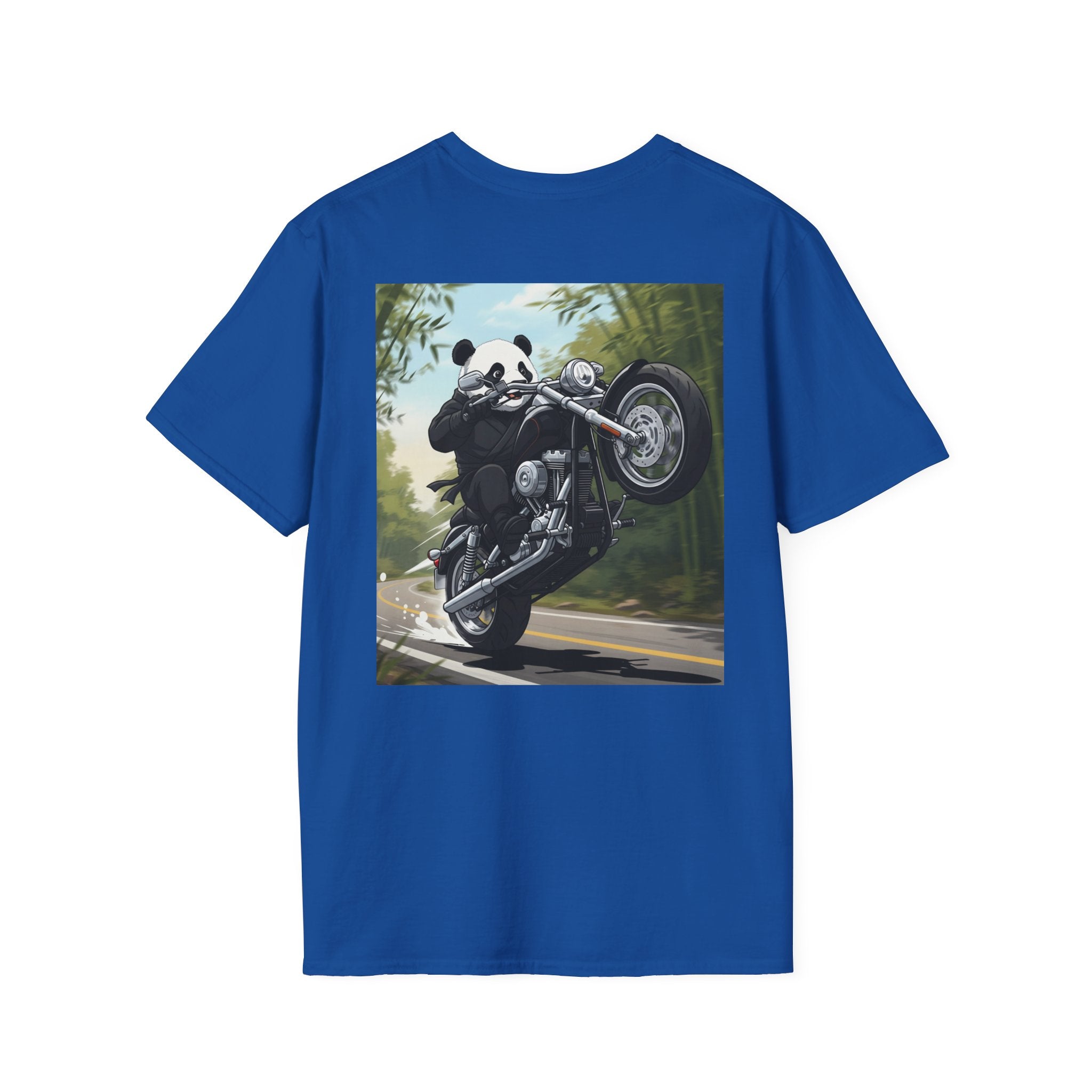 Captain’s Voyage Collection T‑Shirt — Panda Riding Motorcycle Graphic Tee