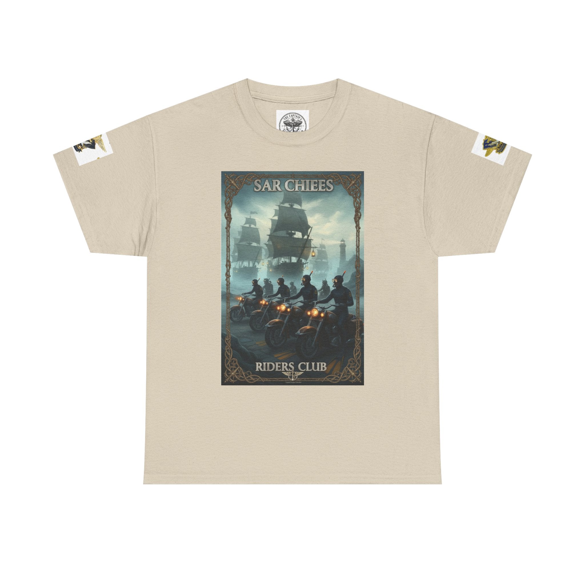 Navy Riders Club Graphic Tee — Vintage Naval Rescue Poster Shirt