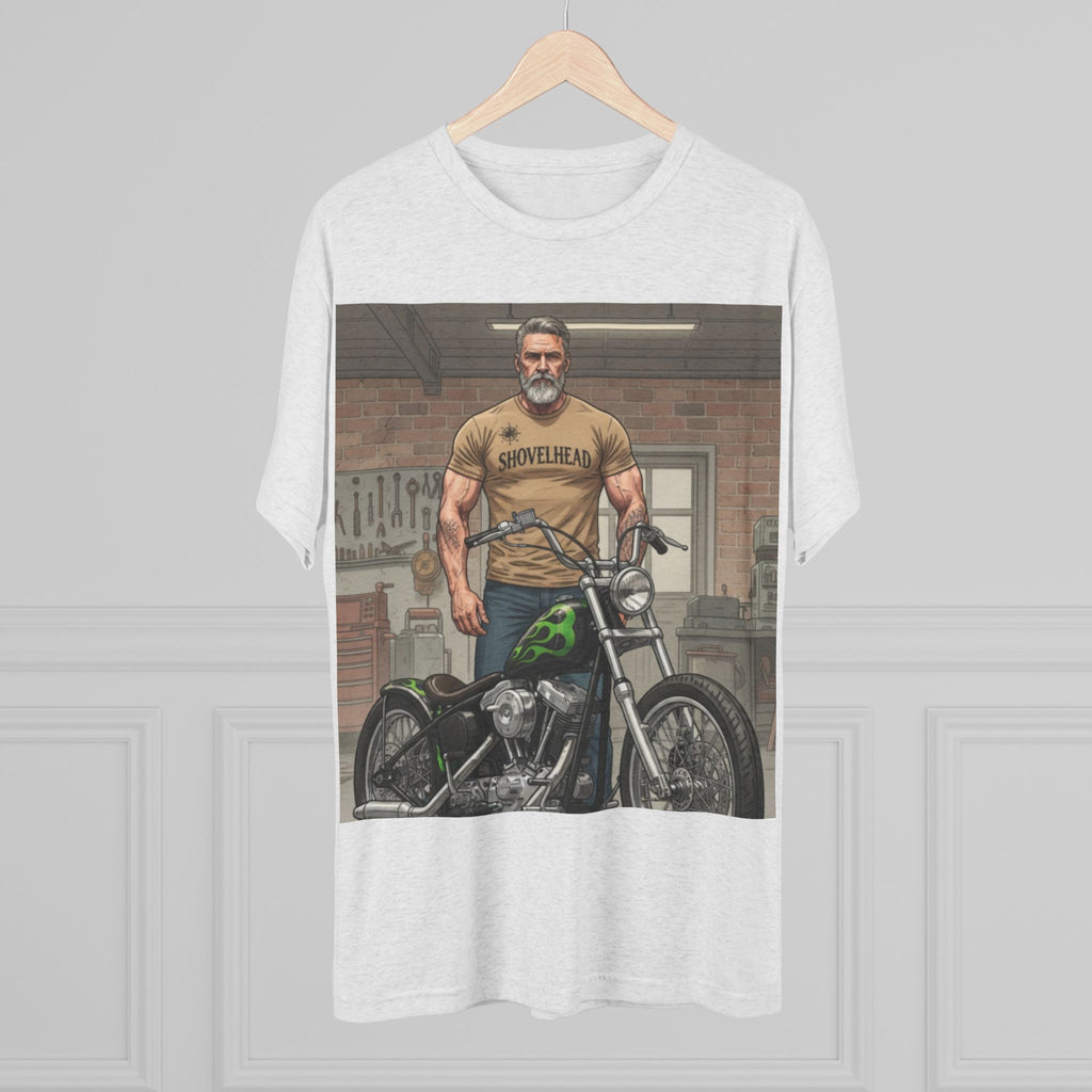 Vintage Biker Garage Tee — 'Somewhere' Motorcycle Illustration T-Shirt