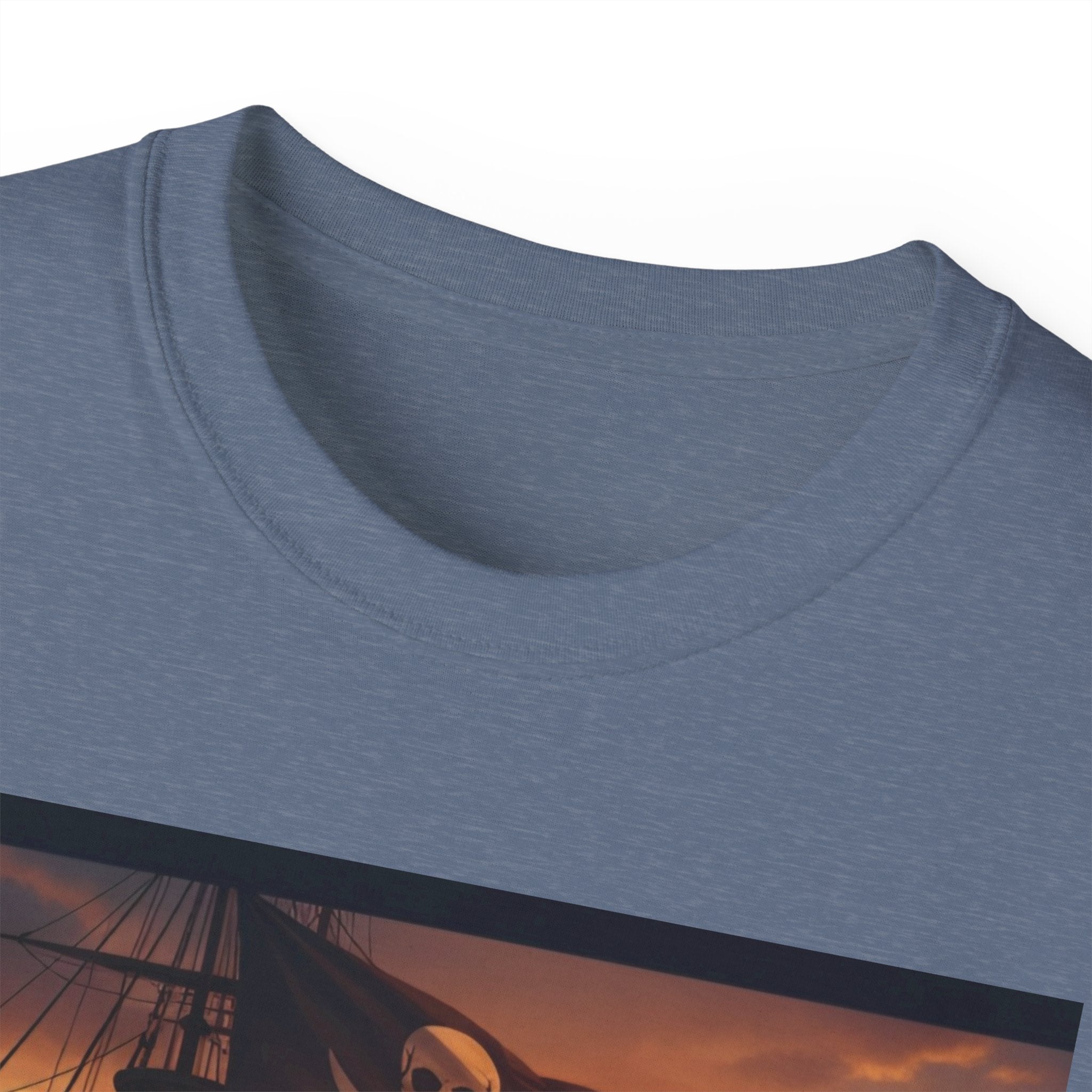 Pirate Ship Sunset Tee – Nautical Pirate Skull Graphic T-Shirt
