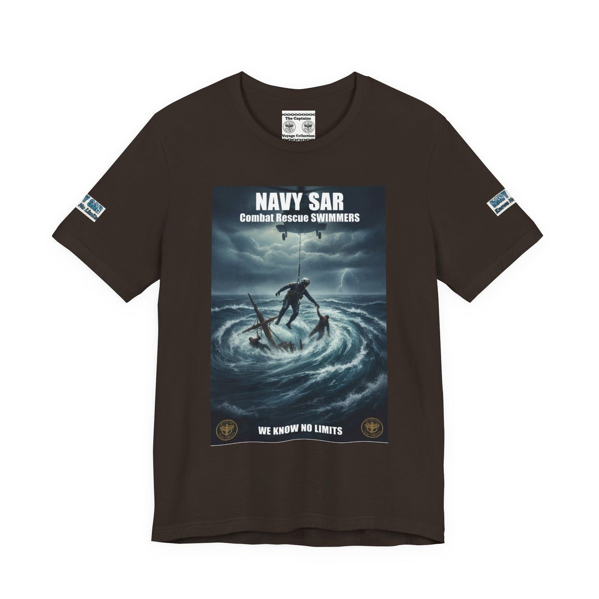 Navy SAR Combat Rescue Swimmers T-Shirt — "We Know No Limits"