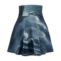 Stormy Ocean Skater Skirt — Dark Lightning AOP Print