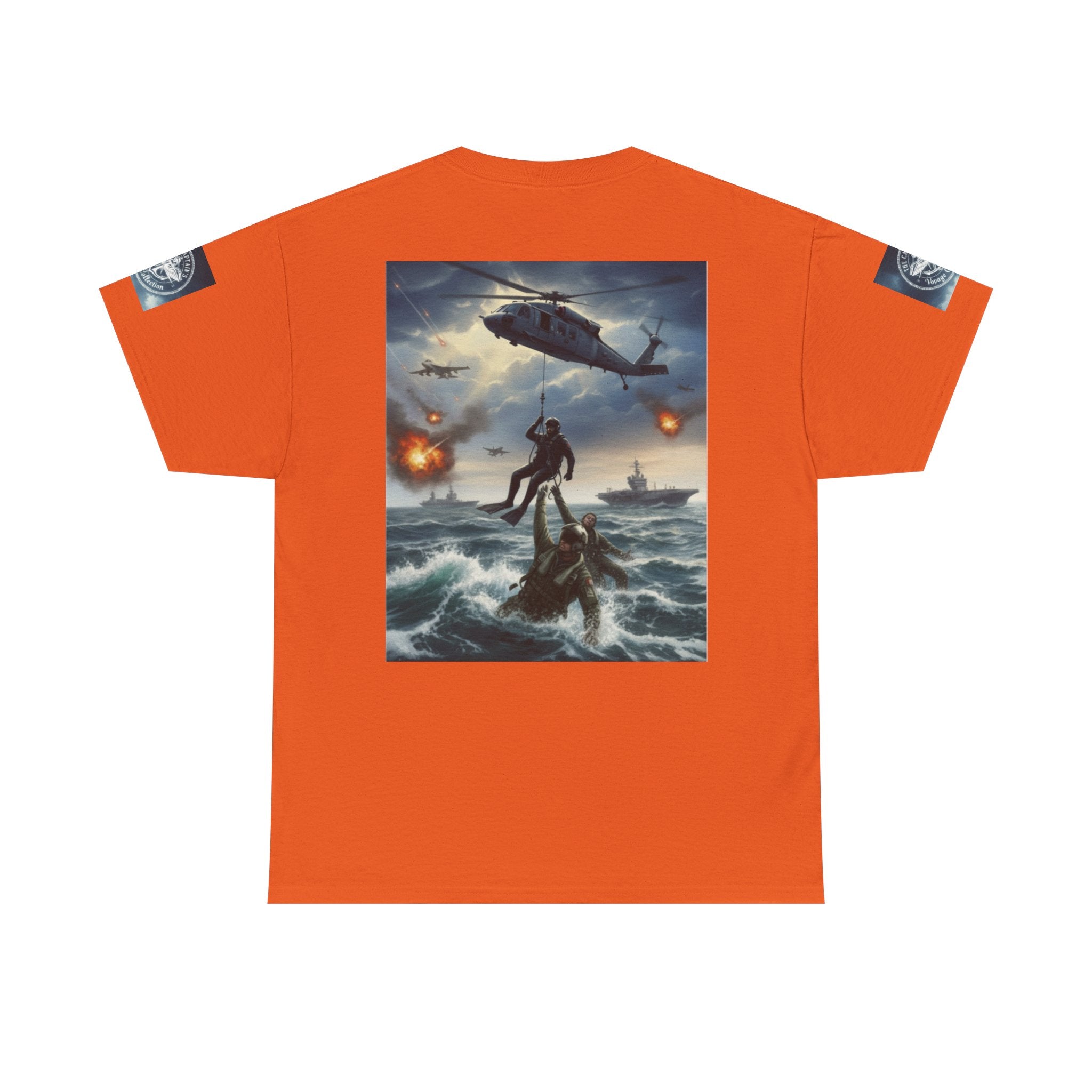 Navy Search & Rescue Graphic Tee — SAR Helicopter Rescue Scene