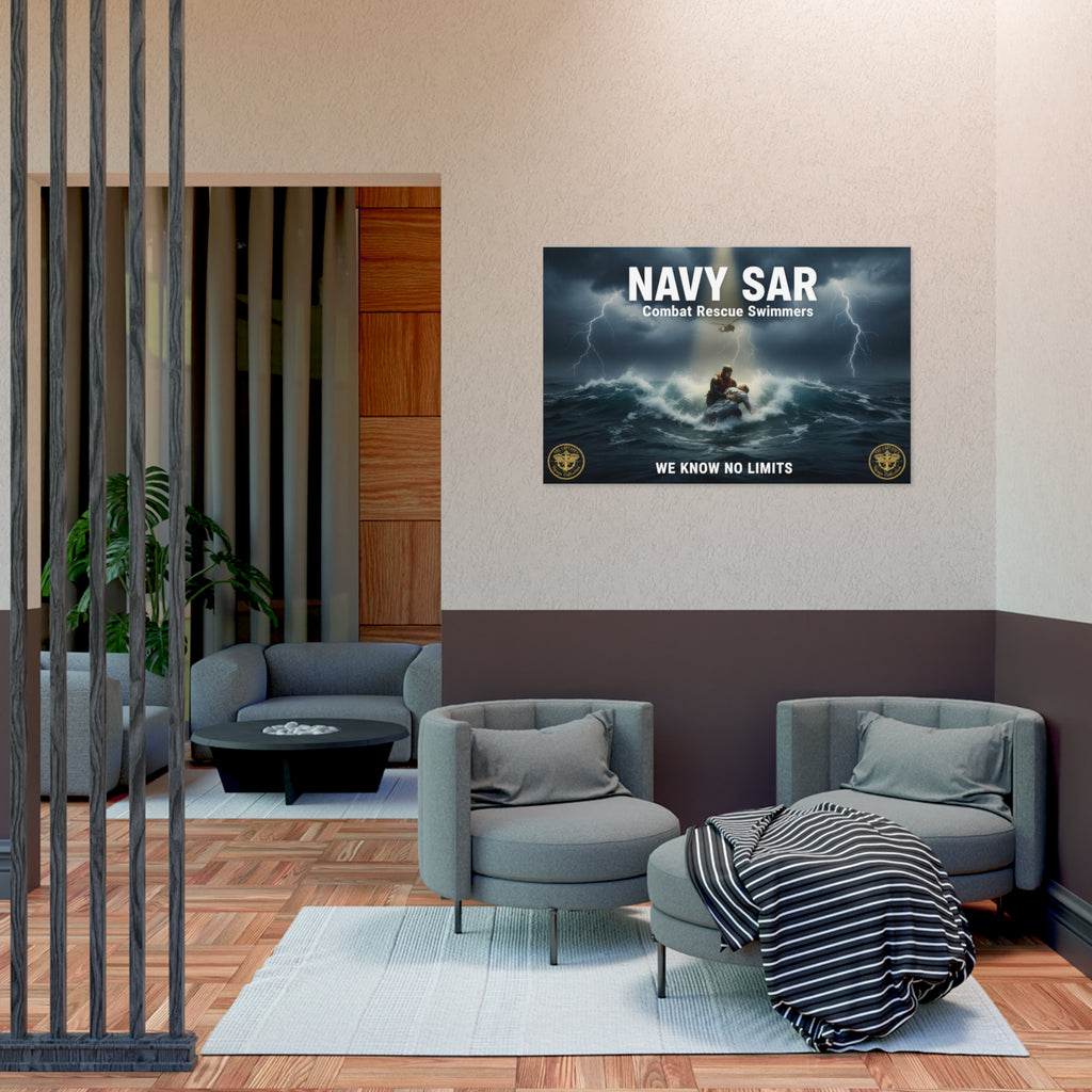 Navy SAR Combat Rescue Swimmers Poster — "We Know No Limits"