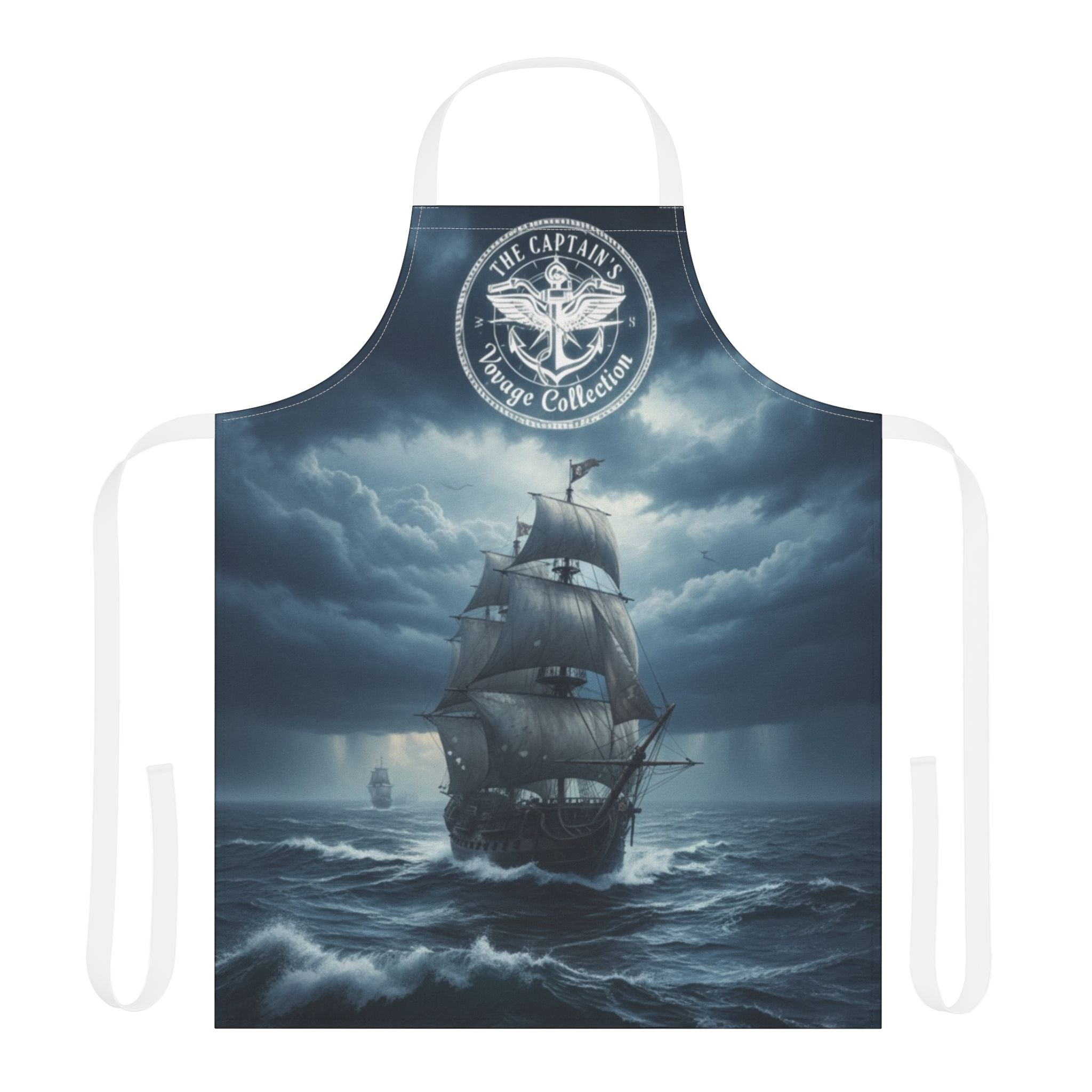 Sailing Ship Apron – Vintage 'Sea Captain' Nautical Kitchen Apron