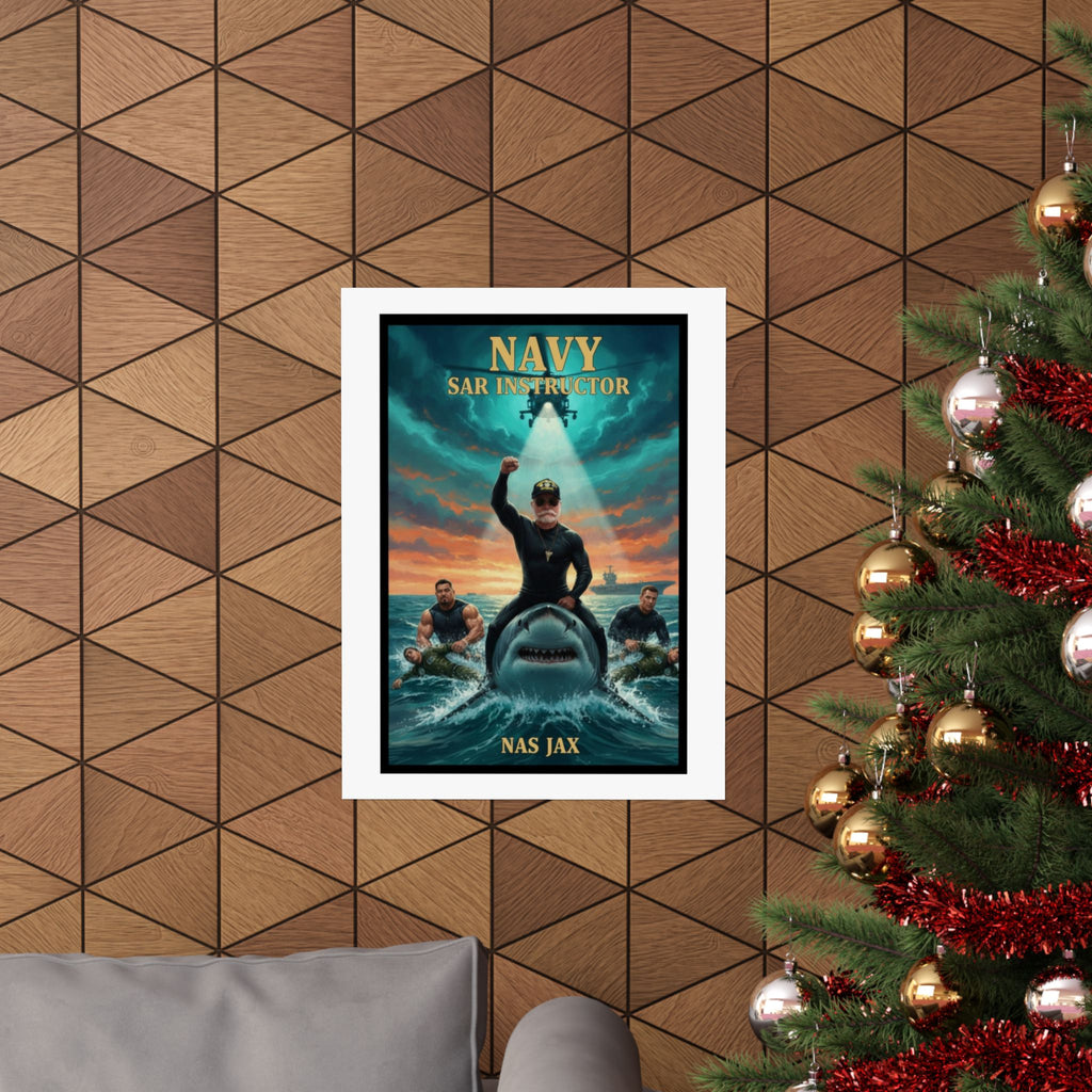 Navy SAR Instructor Matte Poster — Military Rescue Tribute Wall Art