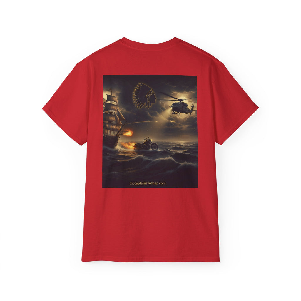 Pirate Ship Sunset Tee – Nautical Pirate Skull Graphic T-Shirt