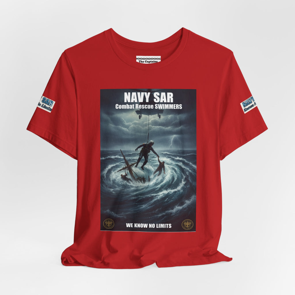 Navy SAR Combat Rescue Swimmers T-Shirt — "We Know No Limits"