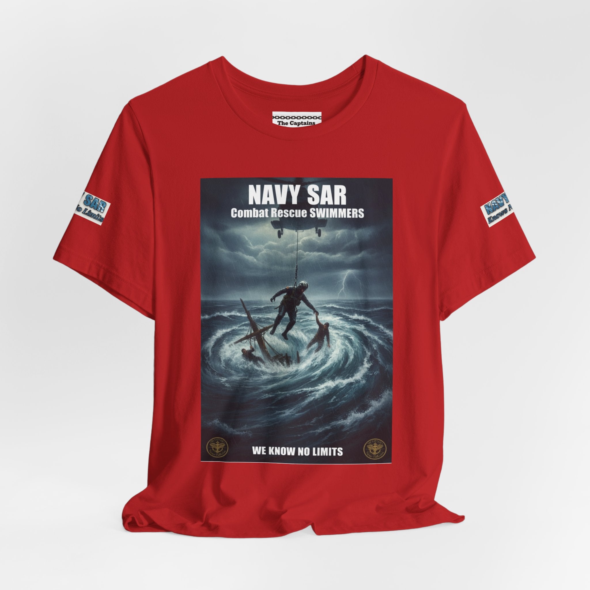 Navy SAR Combat Rescue Swimmers T-Shirt — "We Know No Limits"