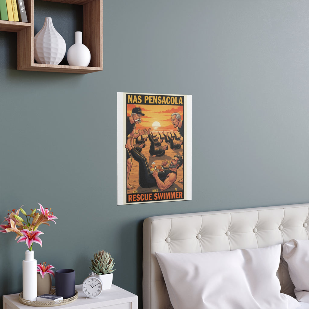 Helicopter Rescue Silk Poster — Search & Rescue Wall Art (Indoor/Outdoor)